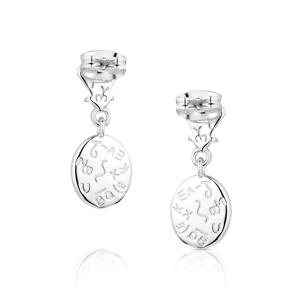 Montana Silversmiths ER6205 Earrings, Turquoise, Zirconia Crystal, Brass/Stainless Steel