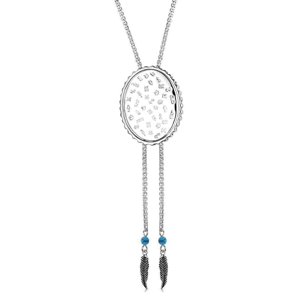 Montana Silversmiths NC6320 Bolo Necklace, Turquoise, Brass