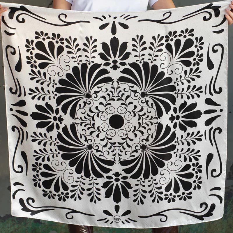 Fringe Scarves Bonita Silk Scarf, White, L