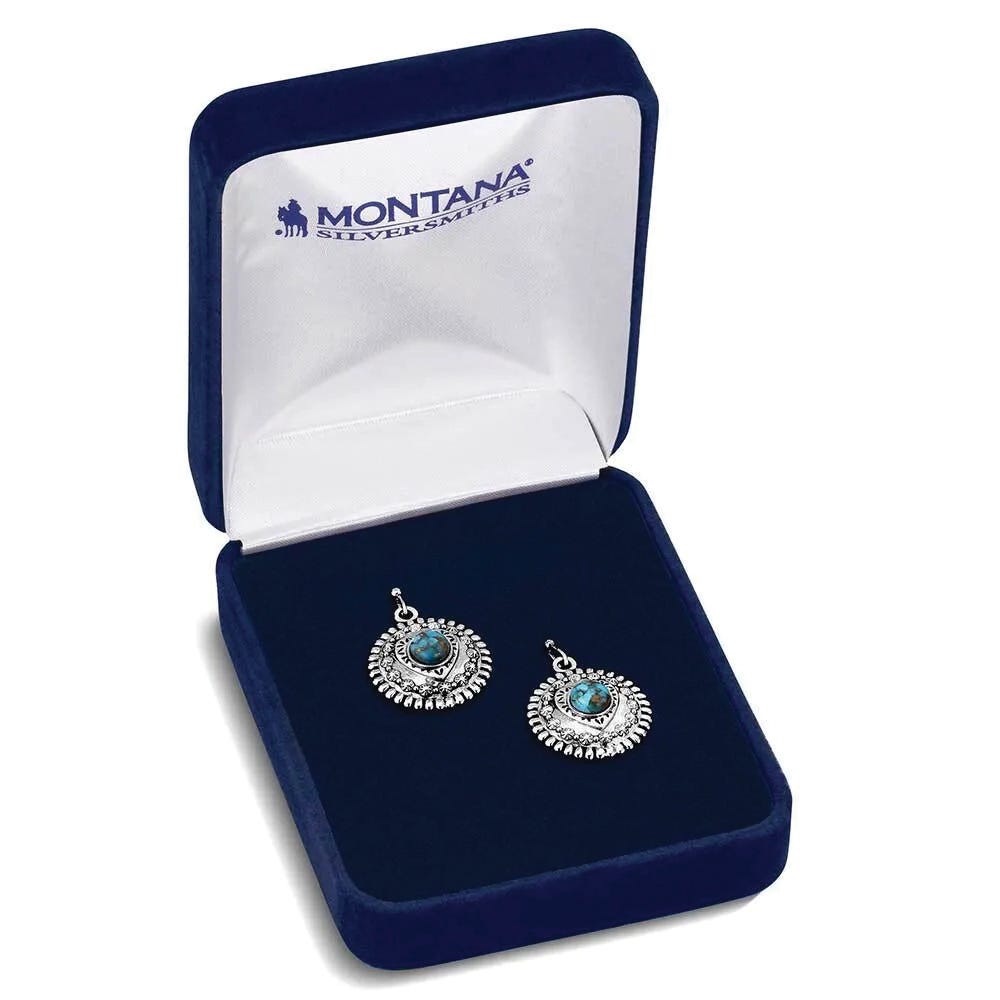 Montana Silversmiths ER6192 Earrings, Turquoise, Brass/Stainless Steel