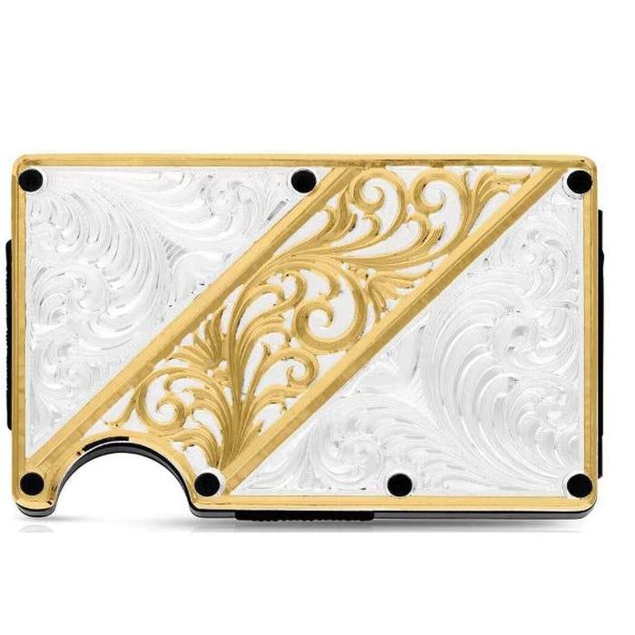 Montana Silversmiths CRCARD6147 Credit Card and Cash Case, Brass, Gold/Silver