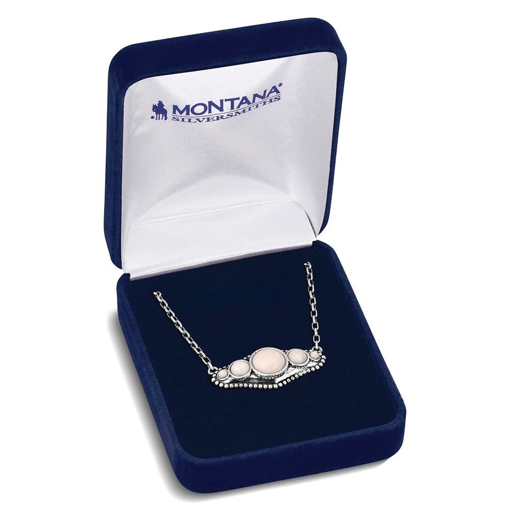 Montana Silversmiths NC6198 Necklace, Women's, Quiet Beauty, Howlite, Brass