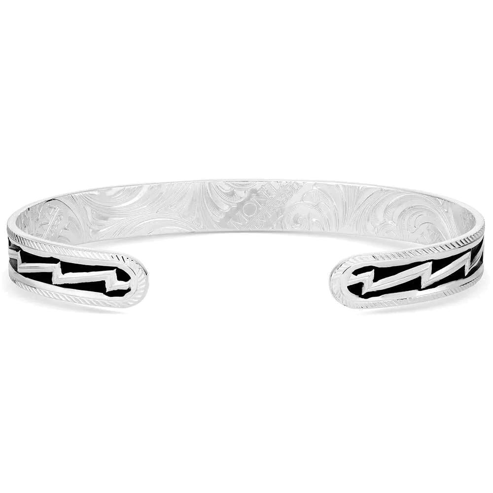 Montana Silversmiths BC6150 Cuff Bracelet, One-Size, Etched, Zig Zag, Brass