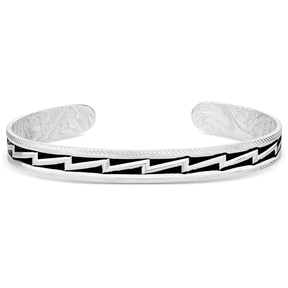 Montana Silversmiths BC6150 Cuff Bracelet, One-Size, Etched, Zig Zag, Brass