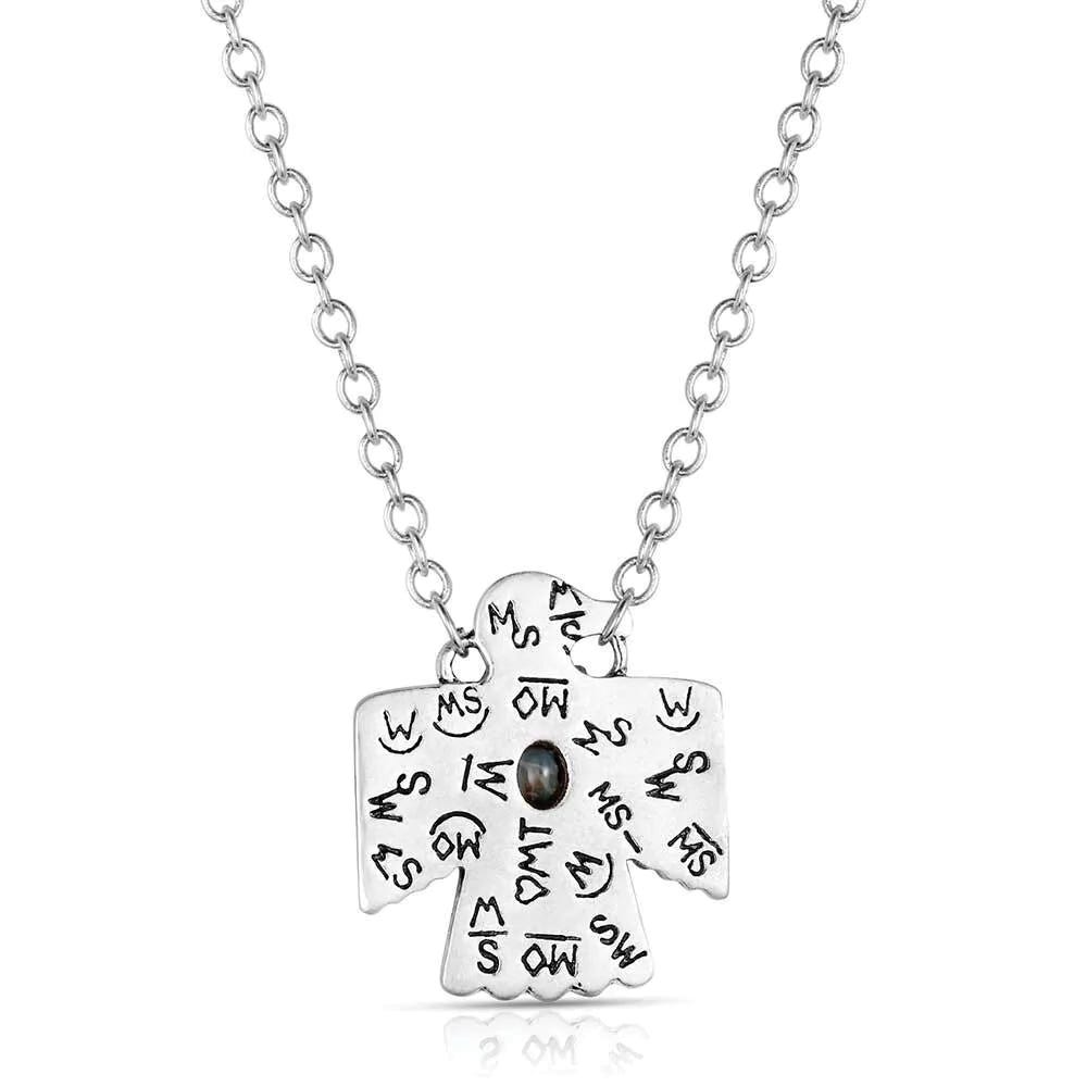 Montana Silversmiths NC6315 Necklace, Women's, Thunderbird, Turquoise, Brass