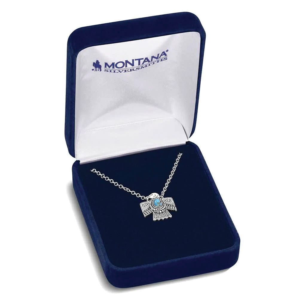 Montana Silversmiths NC6315 Necklace, Women's, Thunderbird, Turquoise, Brass