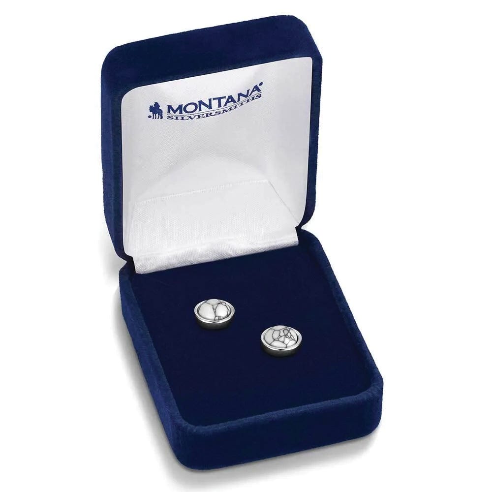 Montana Silversmiths ER6304 Earrings, Howlite, Stainless Steel/Zinc Alloy