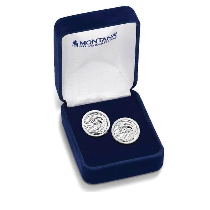 Montana Silversmiths CL6282 Cuff Link, Brass, Silver