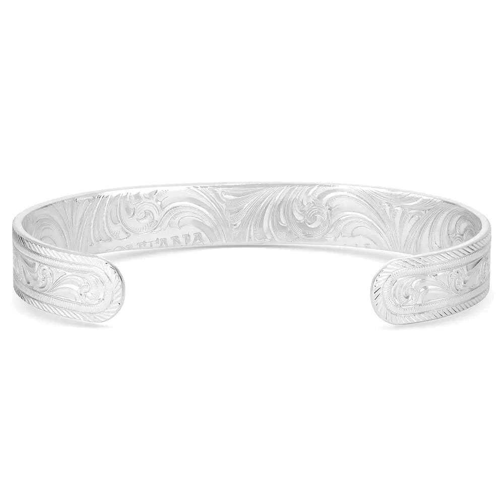 Montana Silversmiths BC6063 Cuff Bracelet, One-Size, Engraved, Etched, Brass