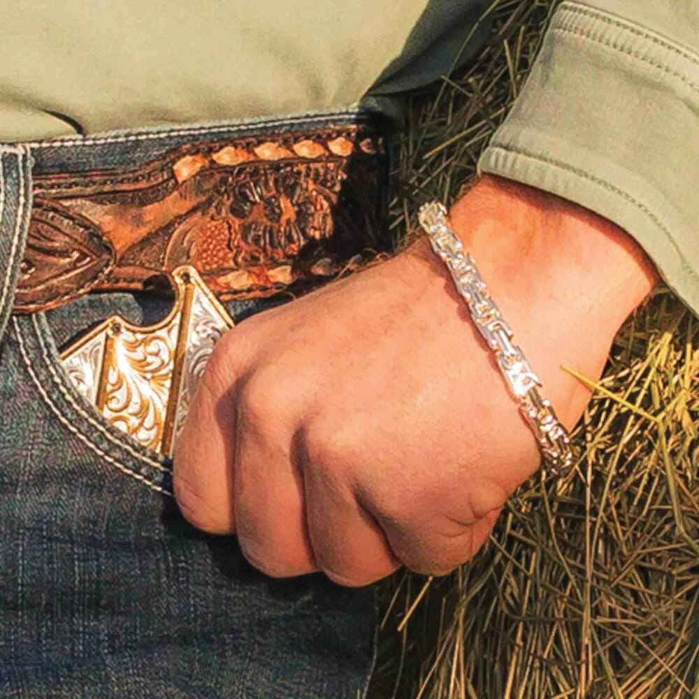 Montana Silversmiths BC6179 Bracelet, Roller Chain, Stainless Steel