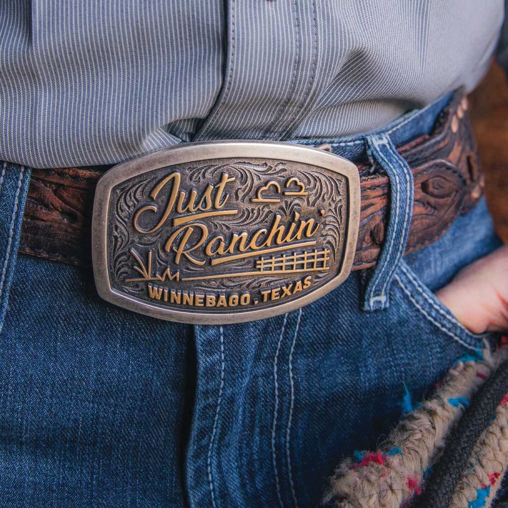 Montana Silversmiths Dale Brisby Texas Homestead Belt Buckle