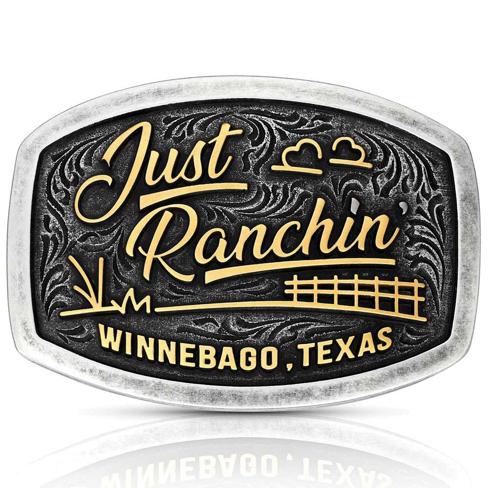 Montana Silversmiths Dale Brisby Texas Homestead Belt Buckle