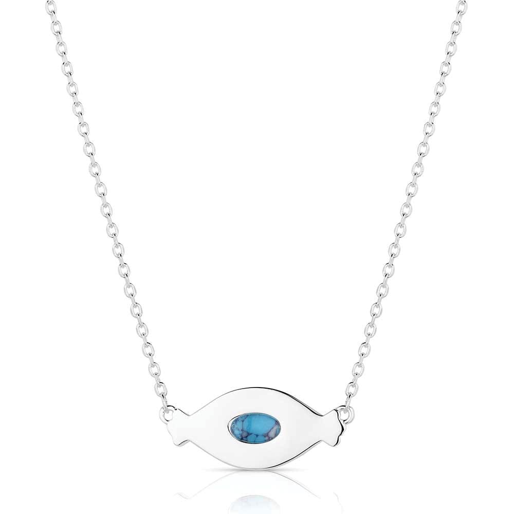 Montana Silversmiths NC6205 Necklace, Grand Geyser, Turquoise, Brass