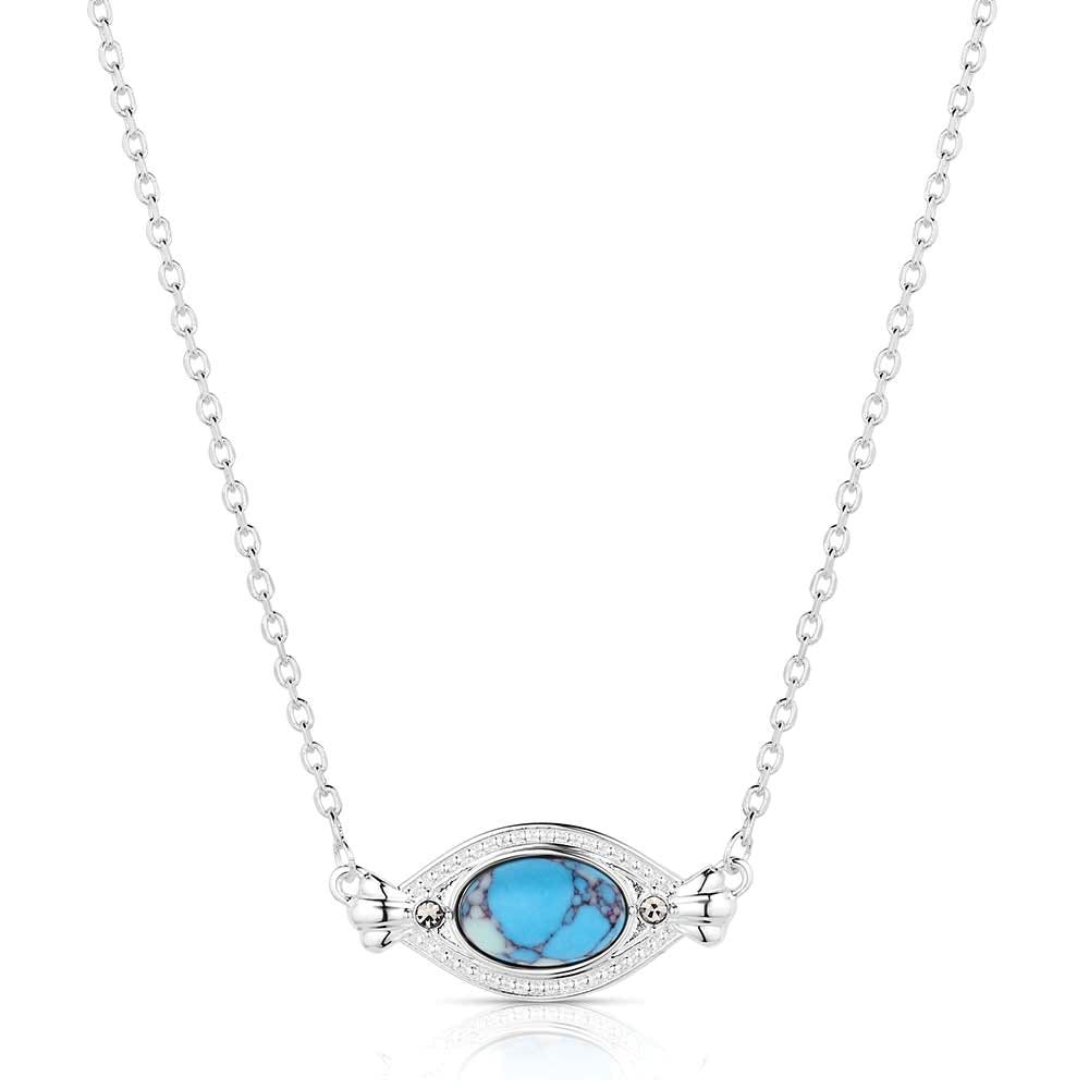 Montana Silversmiths NC6205 Necklace, Grand Geyser, Turquoise, Brass
