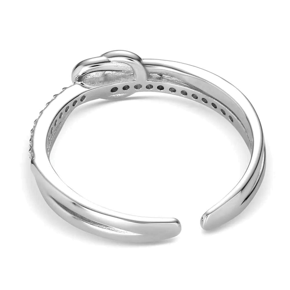 Montana Silversmiths RG6297 Ring, One-Size, Open Back, Zirconia Crystal, Sterling Silver