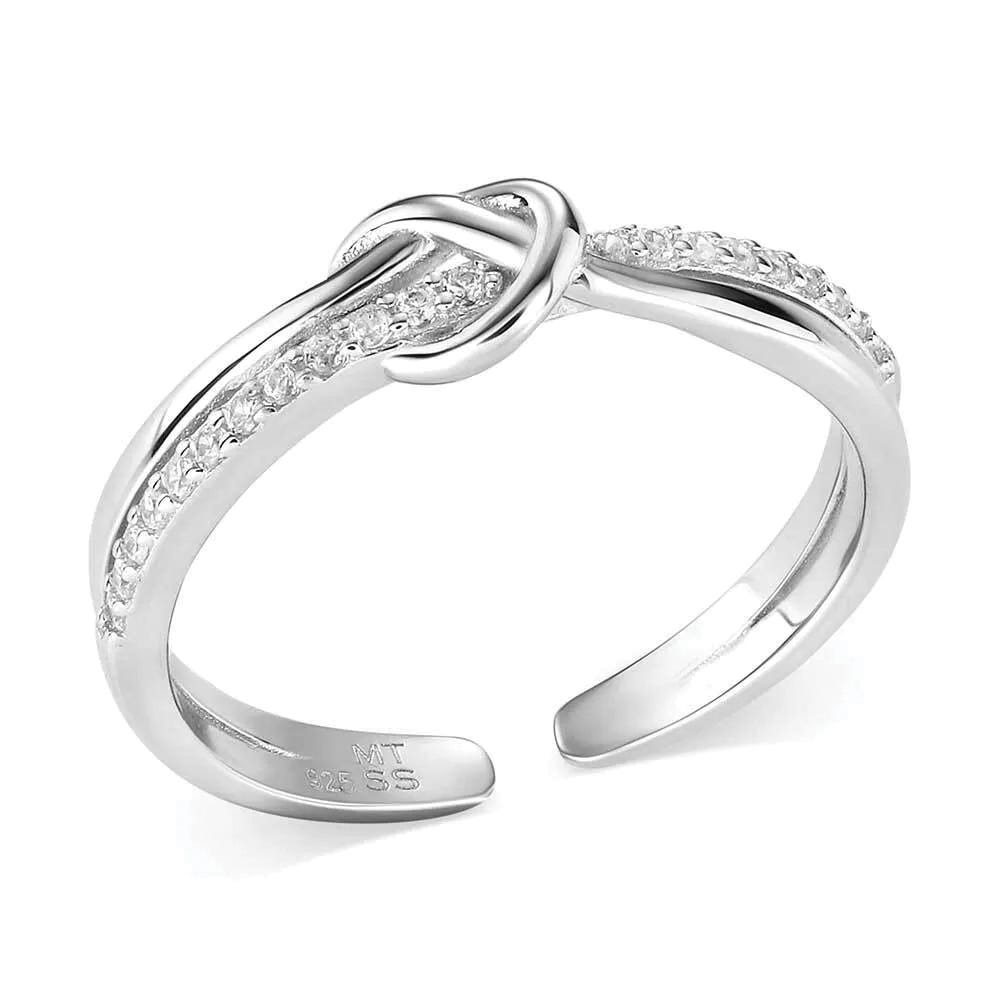 Montana Silversmiths RG6297 Ring, One-Size, Open Back, Zirconia Crystal, Sterling Silver