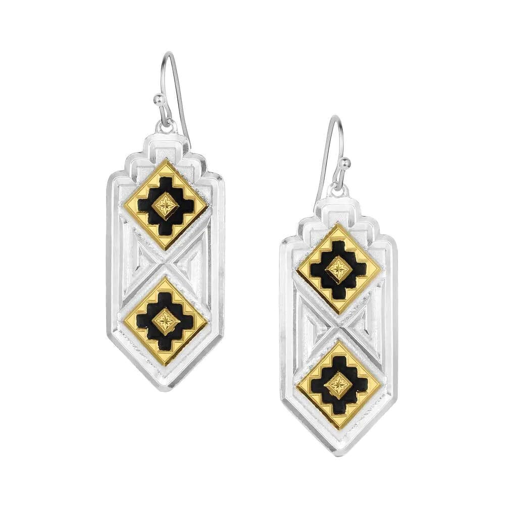 Montana Silversmiths AMER6177 Earrings, Brass/Stainless Steel