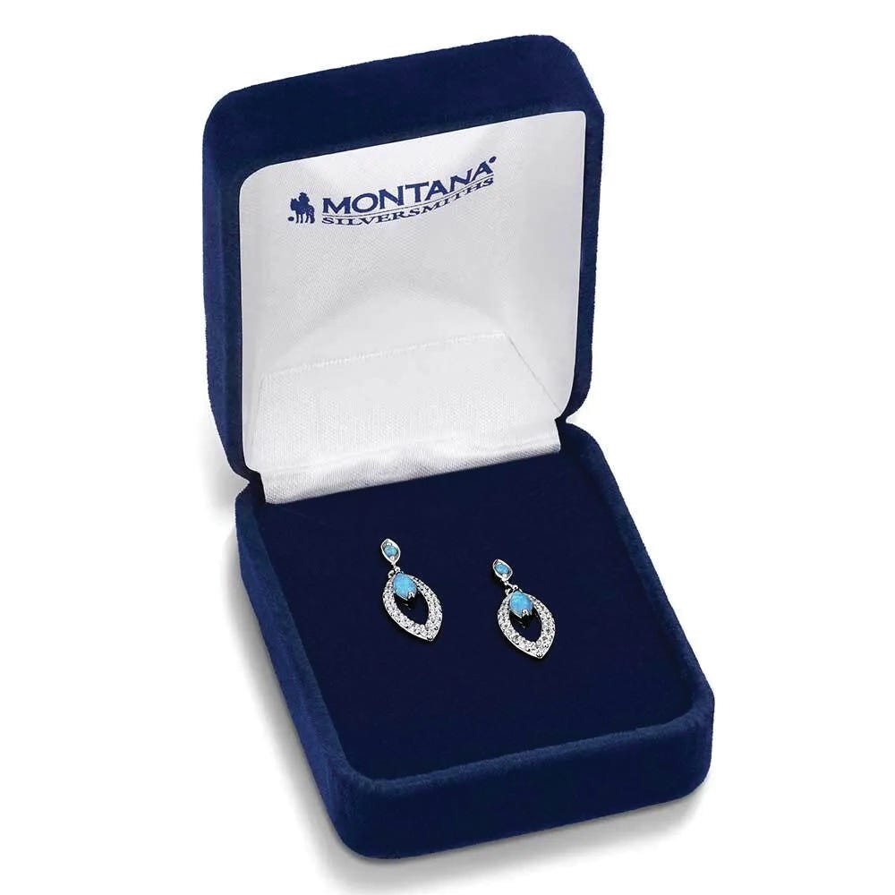 Montana Silversmiths ER6220 Earrings, Zirconia Crystal, Brass/Stainless Steel