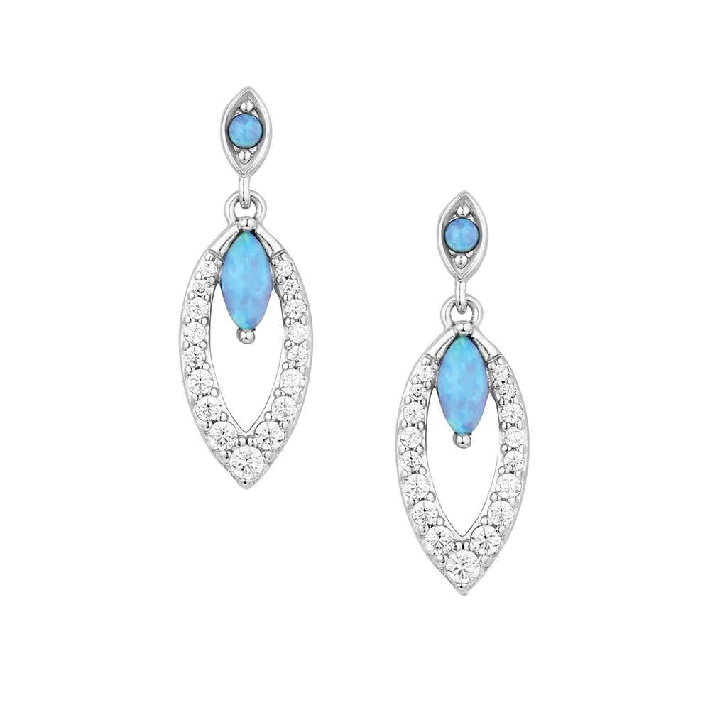 Montana Silversmiths ER6220 Earrings, Zirconia Crystal, Brass/Stainless Steel