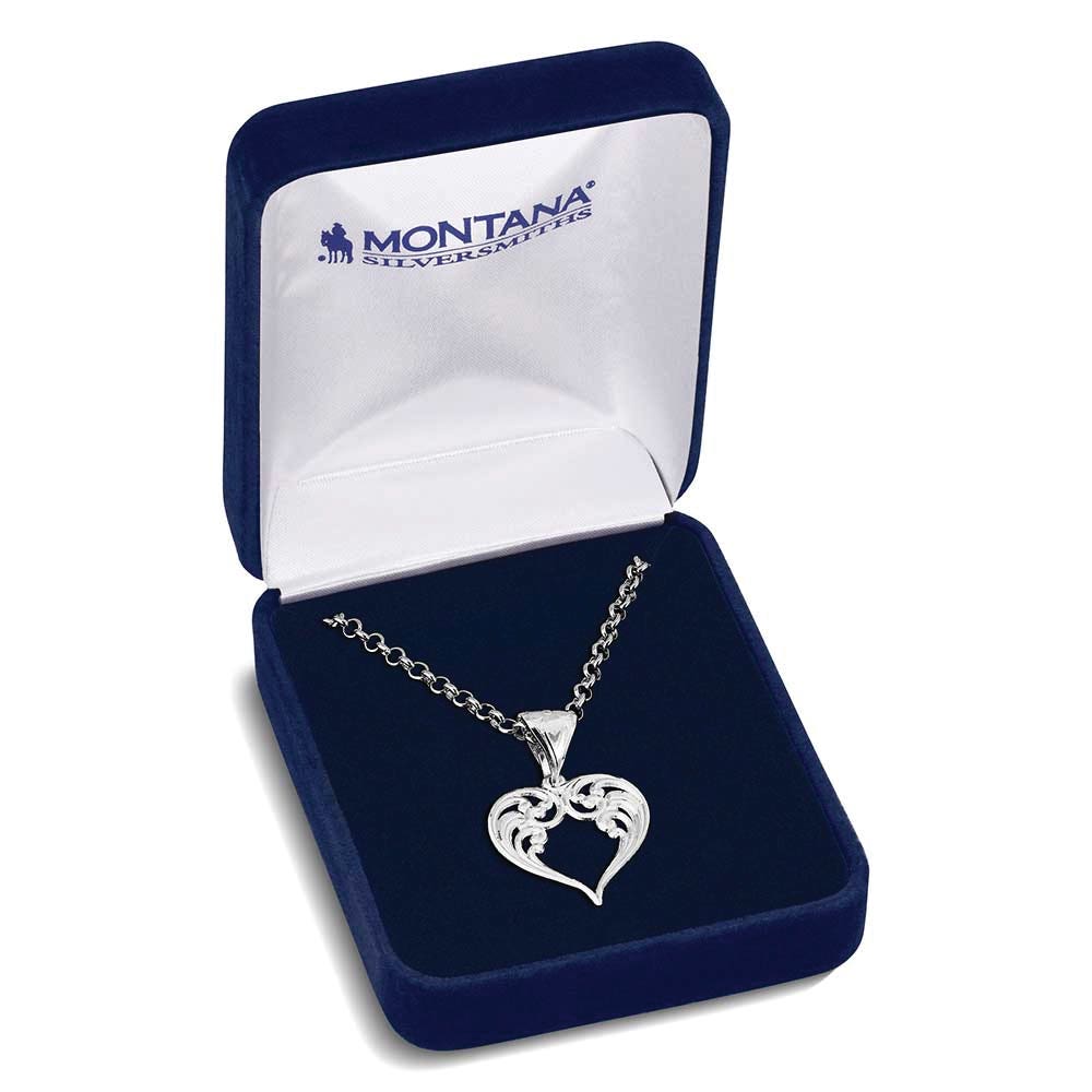 Montana Silversmiths NC6138 Necklace, Women's, Out West Heart, Brass