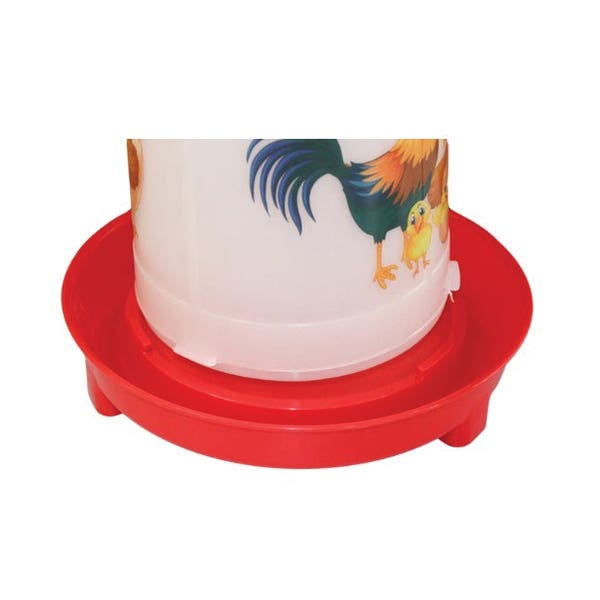 Little Giant Illustrated Poultry Waterer with Leg, 5 qt, Plastic