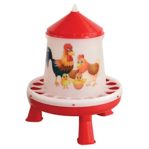 Little Giant Illustrated Poultry Feeder with Leg, 8.5 lb, Plastic