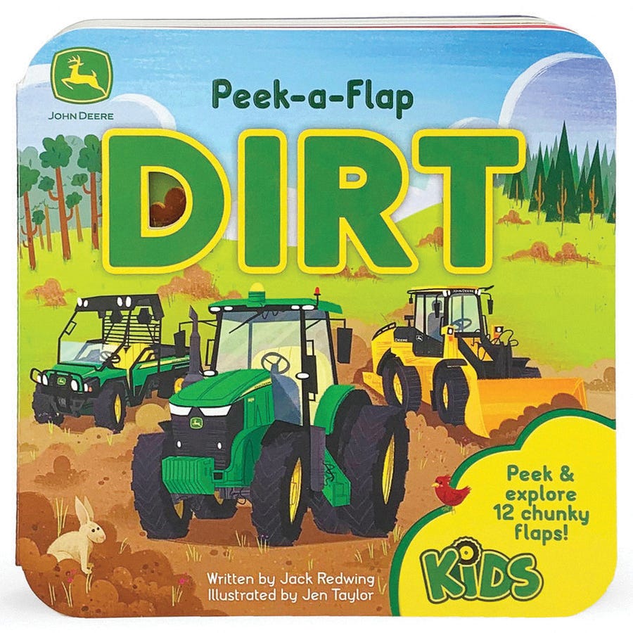 Cottage Door Press Peek-a-Flap Series 1005230 John Deere Dirt Book, 2 Years and Up, Paper