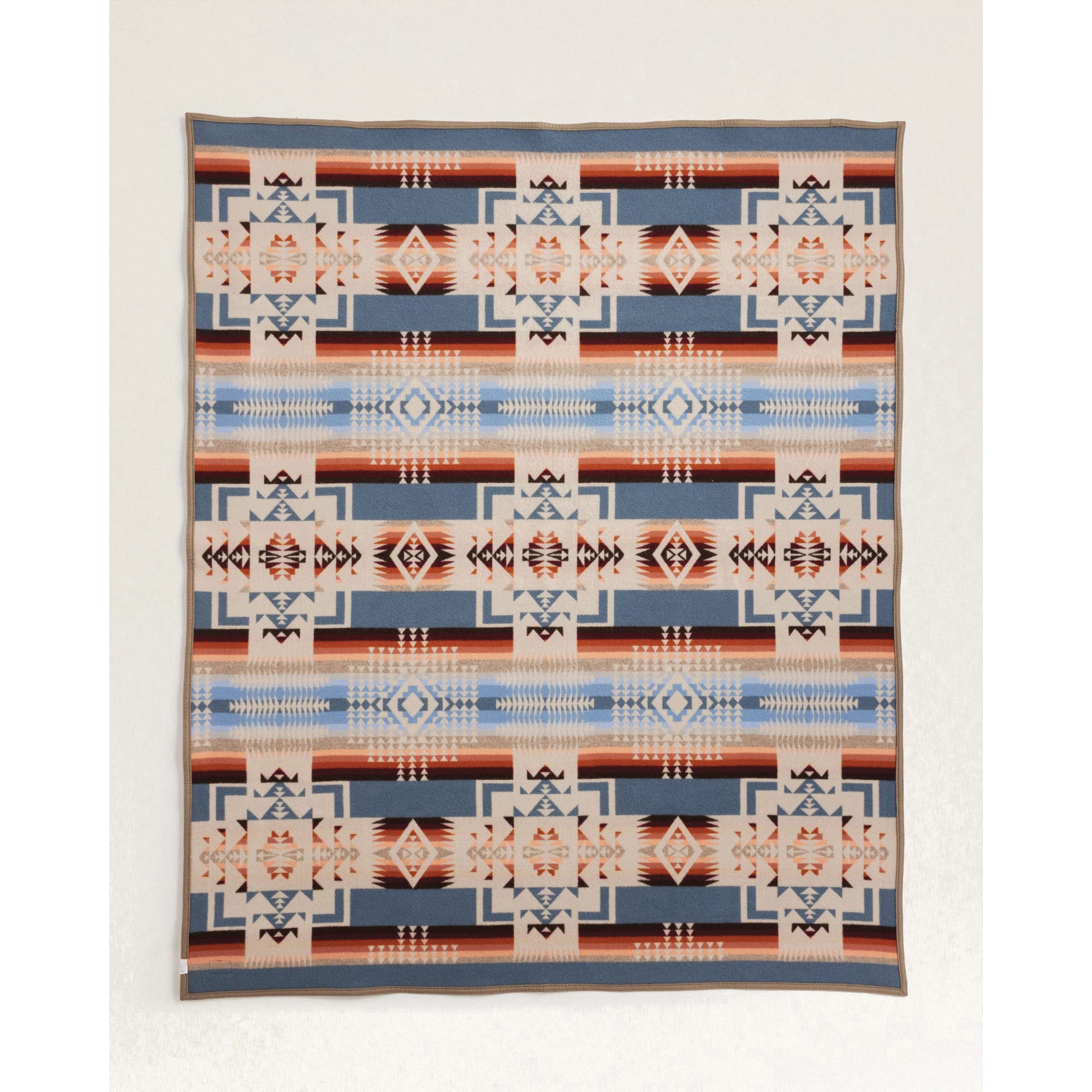 Pendleton ZD411-55184 Robe Blanket, 64 in L, 80 in W, Chief Joseph, Reversible Pattern, Cotton/Wool, Rosewood