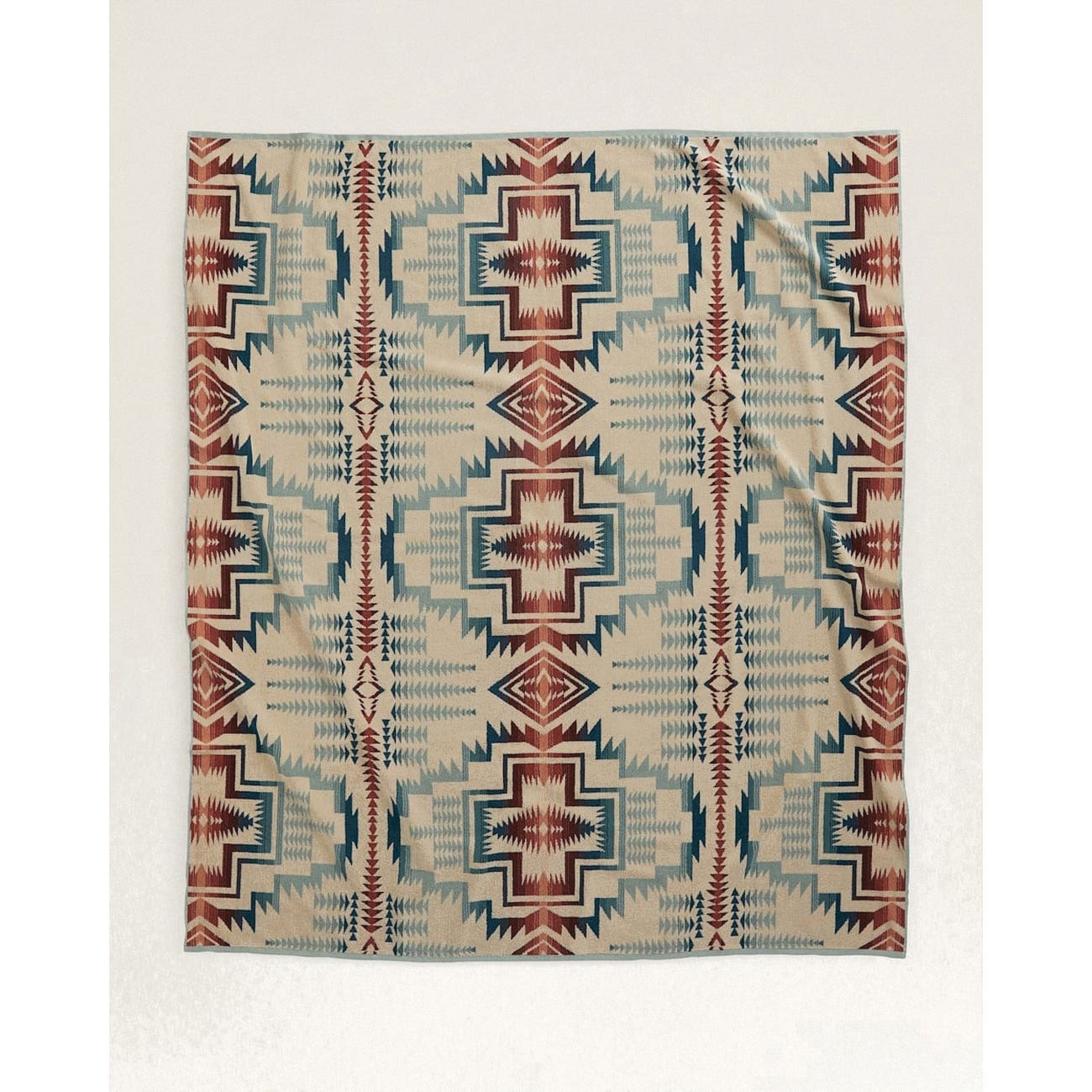 Pendleton 79601Z Harding Star Towel, 70 in L, 62 in W, Cotton, Silver Blue