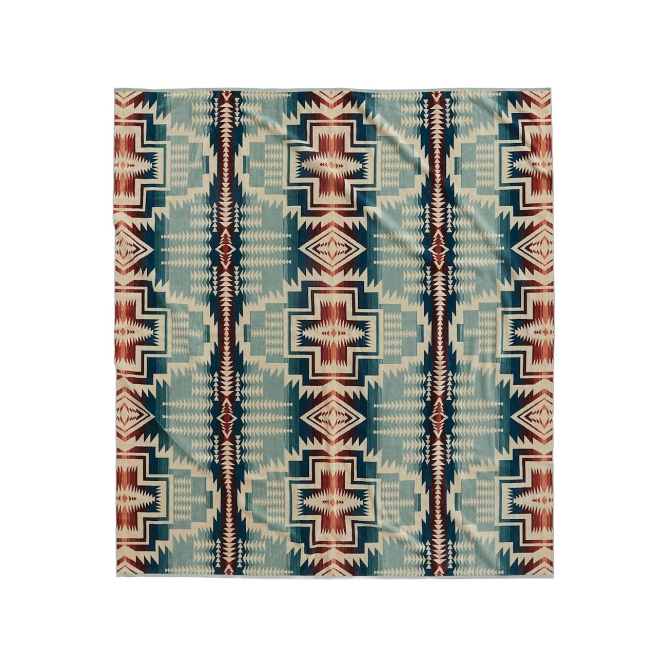 Pendleton 79601Z Harding Star Towel, 70 in L, 62 in W, Cotton, Silver Blue
