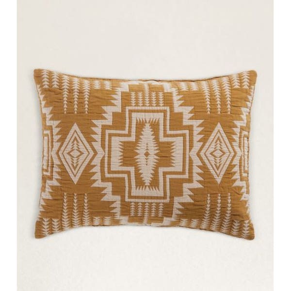 Pendleton XP329-57240 Standard-Size Sham, Airy Weave Pattern, Organic Cotton, Harding Star