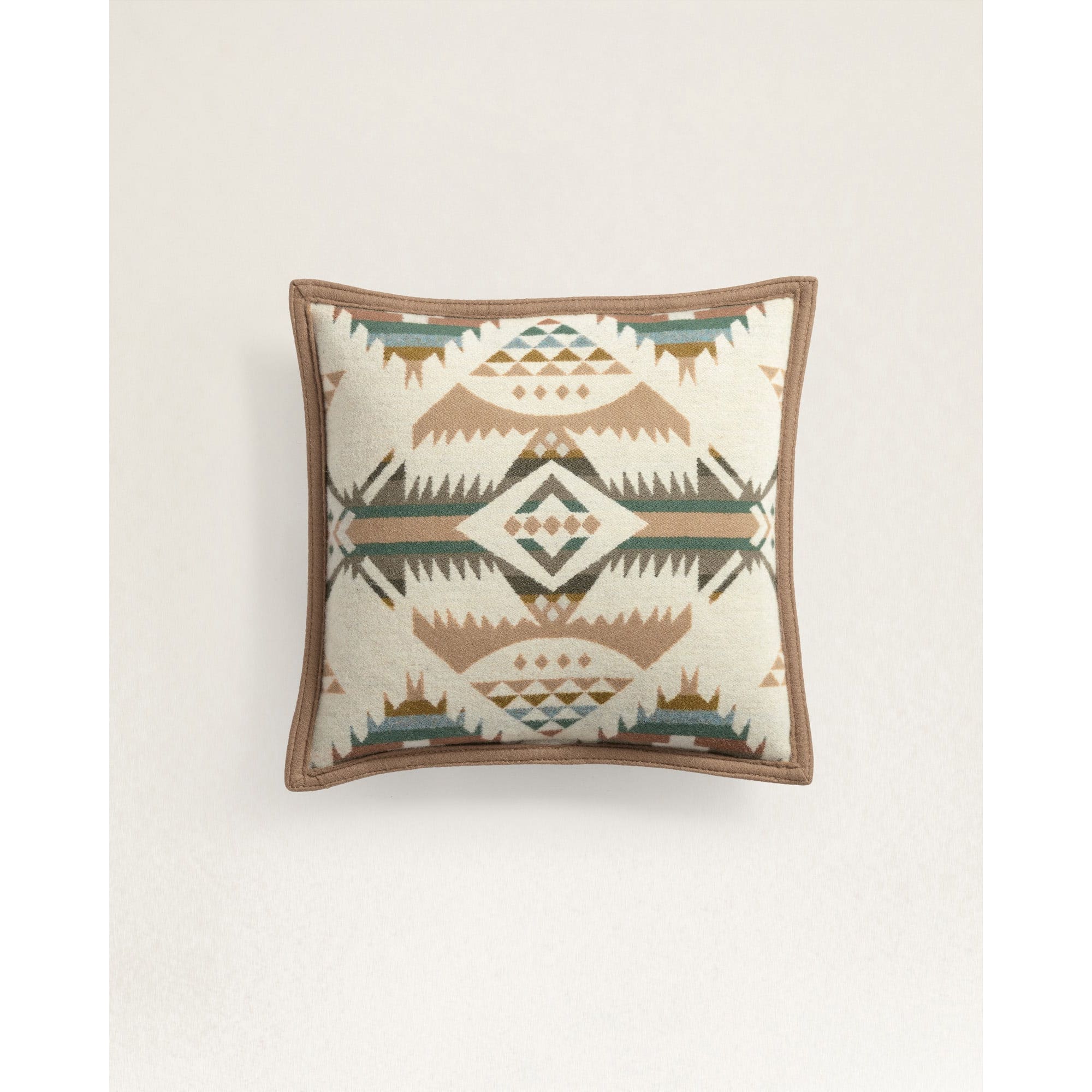 Pendleton Nehalem Series XP515-57283 Saddle Accent Pillow, 16 in L, 16 in W, One-Size Pillow, Feather Fill, Natural