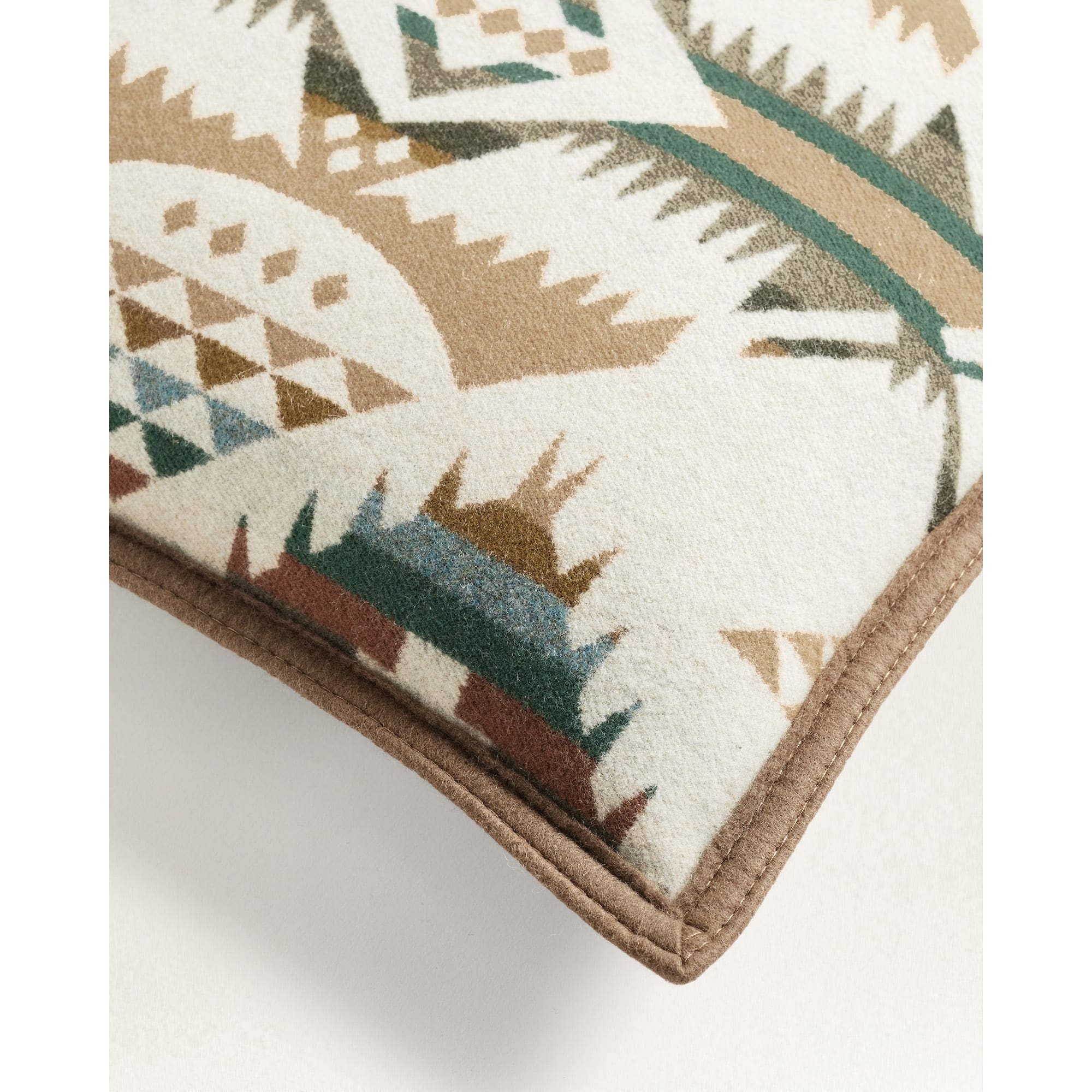 Pendleton Nehalem Series XP515-57283 Saddle Accent Pillow, 16 in L, 16 in W, One-Size Pillow, Feather Fill, Natural