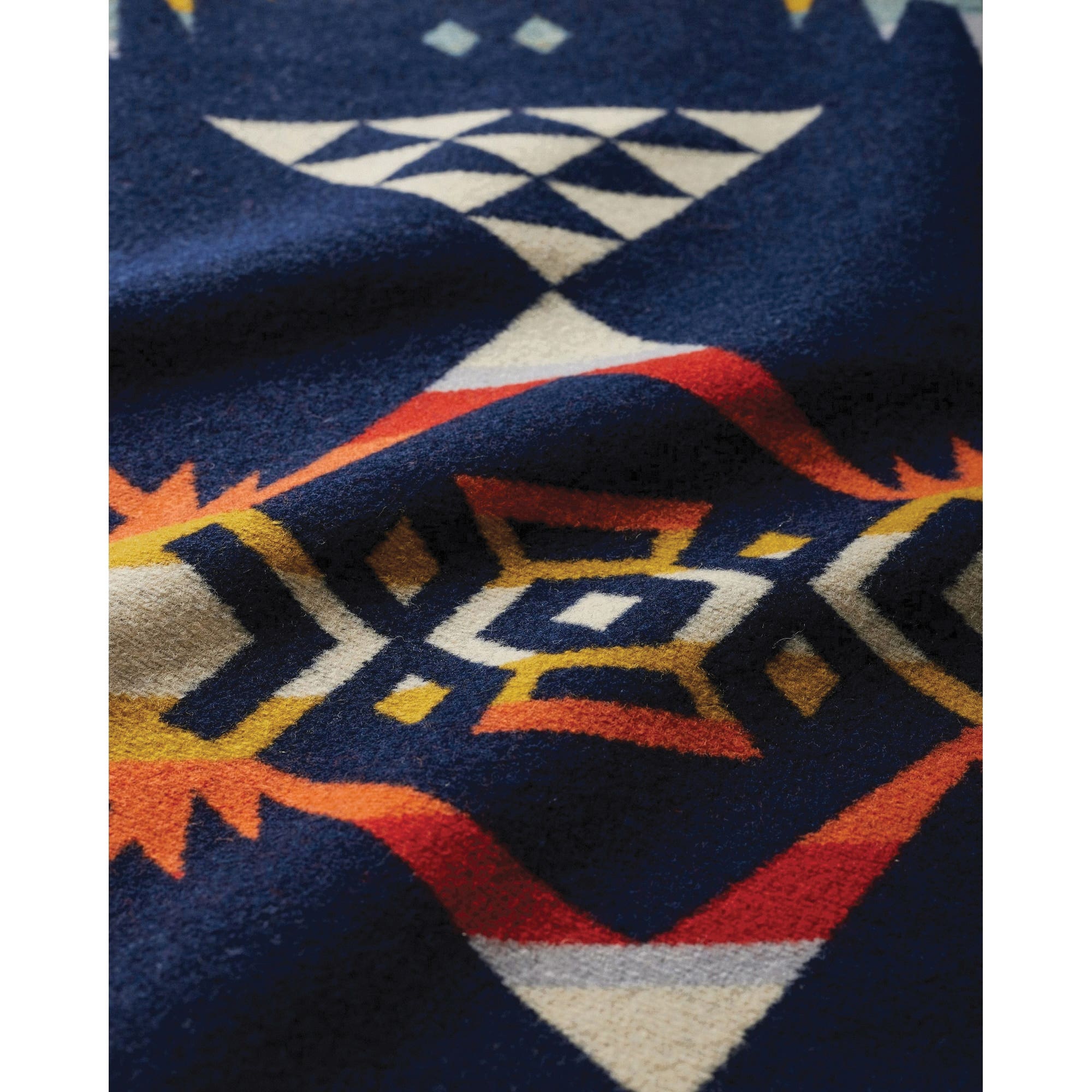 Pendleton Nehalem Series ZG725-57282 Saddle Blanket, 68 in L, 39 in W, Cotton/Wool, Navy