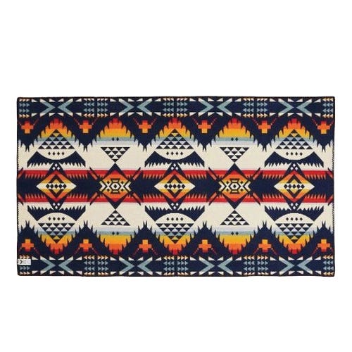 Pendleton Nehalem Series ZG725-57282 Saddle Blanket, 68 in L, 39 in W, Cotton/Wool, Navy