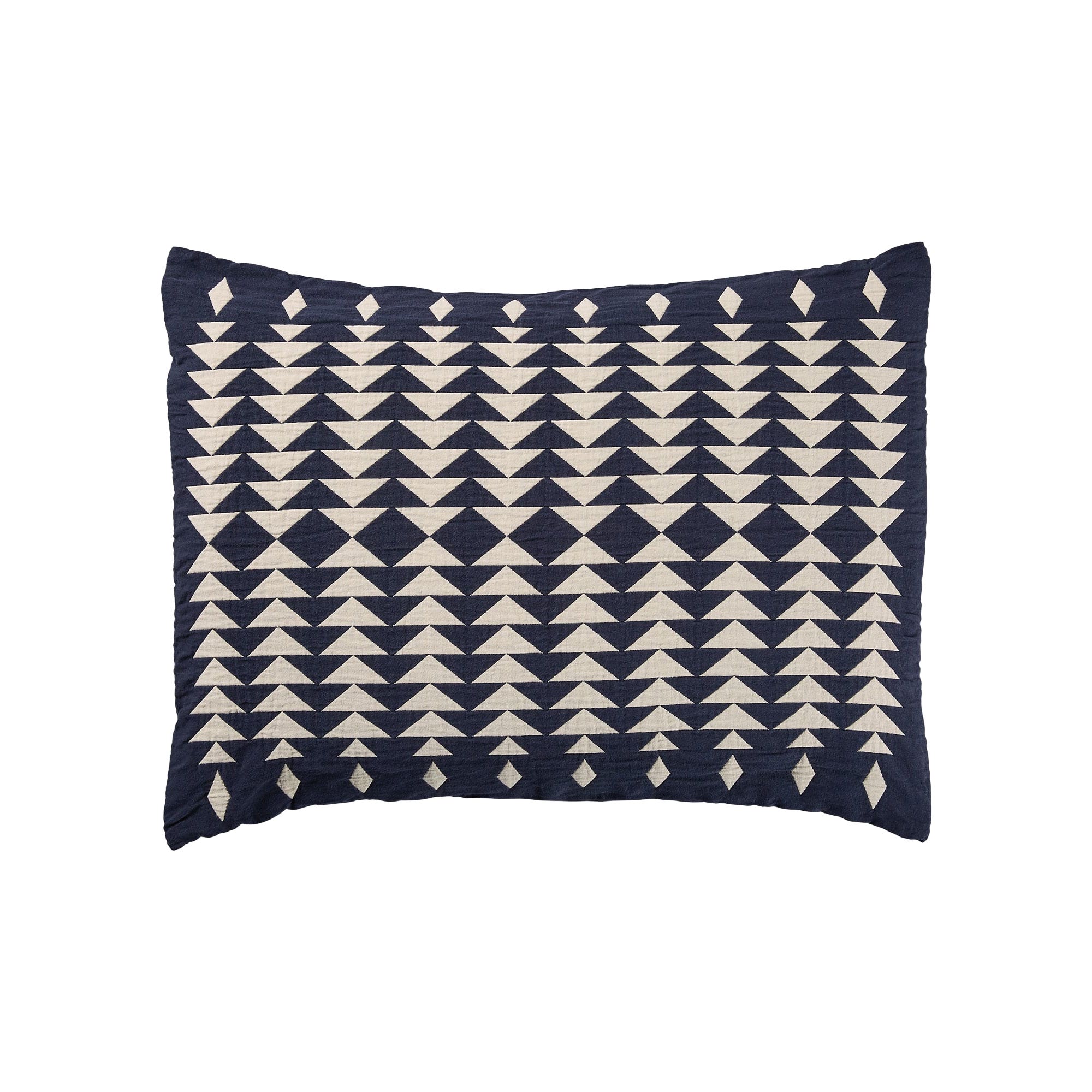 Pendleton XP329-55219 Standard-Size Sham, Airy Weave Pattern, Organic Cotton, Midnight Nova