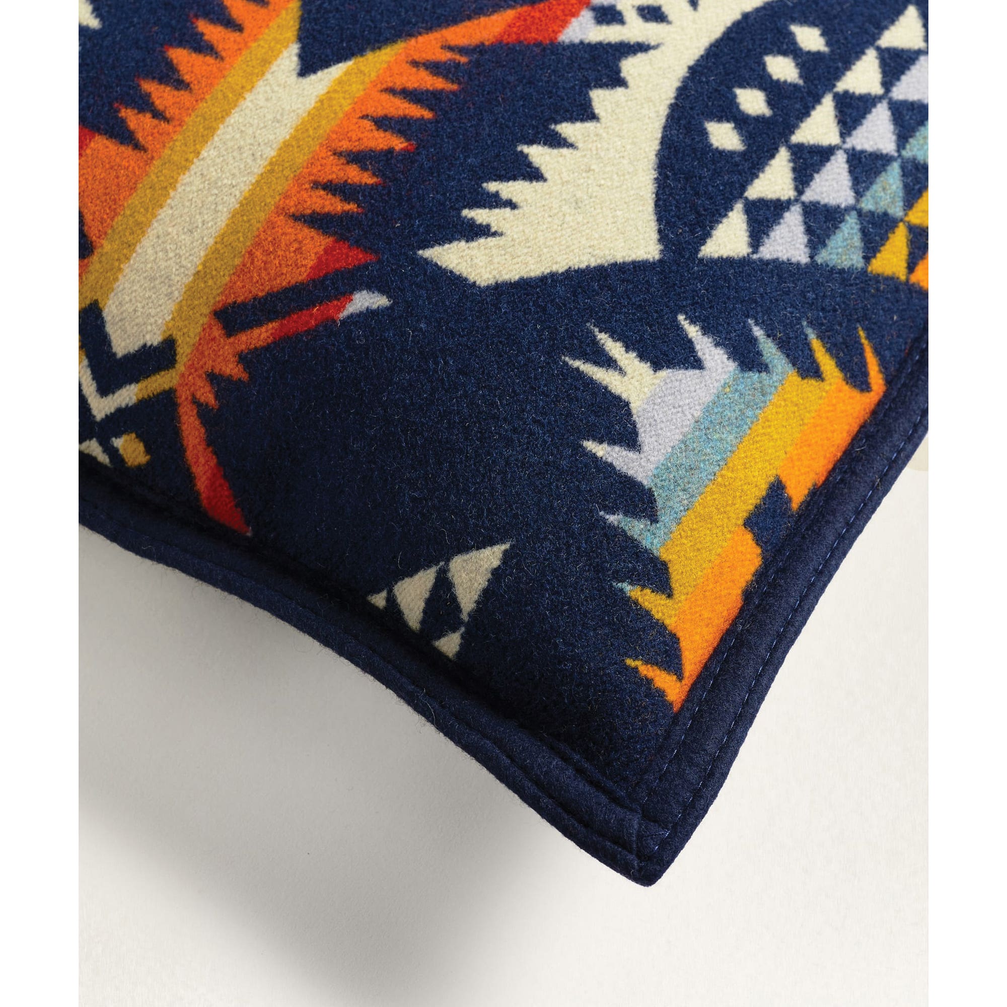 Pendleton Nehalem Series XP515-57282 Saddle Accent Pillow, 16 in L, 16 in W, One-Size Pillow, Feather Fill, Navy