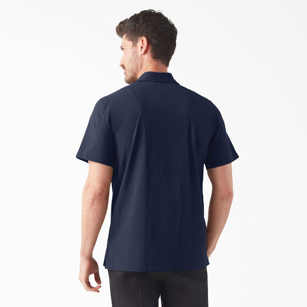 Dickies A86310IK-NVY-XL Performance Shirt, XL, Elastane/Polyester, Navy, Short Sleeve, Regular Fit