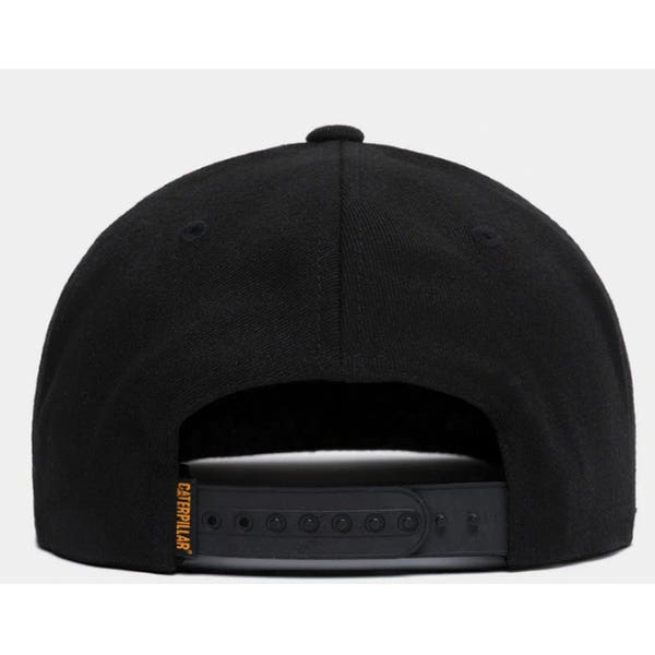 CAT 1090076-BLK-OS Cap, 3D Embroidery, One-Size, Acrylic/Spandex/Wool, Black