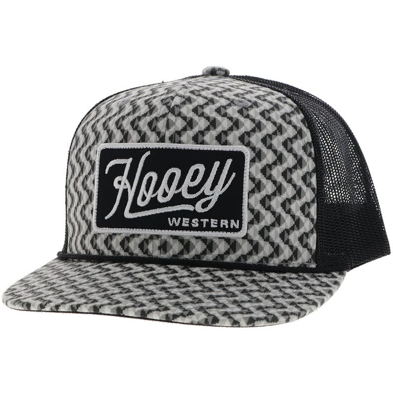 Hooey 2548T-GYBK Lakota Hat, One-Size, Black/White