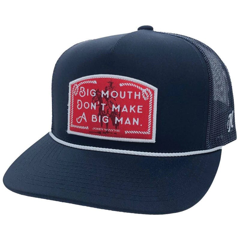 Hooey 2267T-NV John Wayne Hat, One-Size, Odessa Fabric, Navy