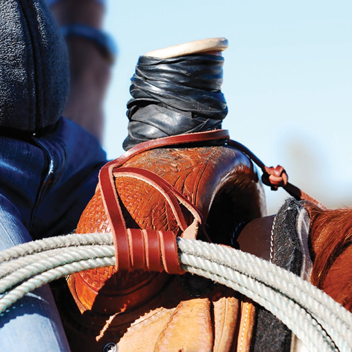 Martin Saddlery RSLB Rope Strap with Button Knot, Latino Leather