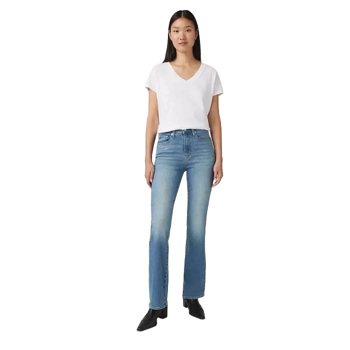 Levi's 725 Series Jeans, 26 in W, Eternal Indigo, Bootcut, Slim Fit, Stretchable - 953056
