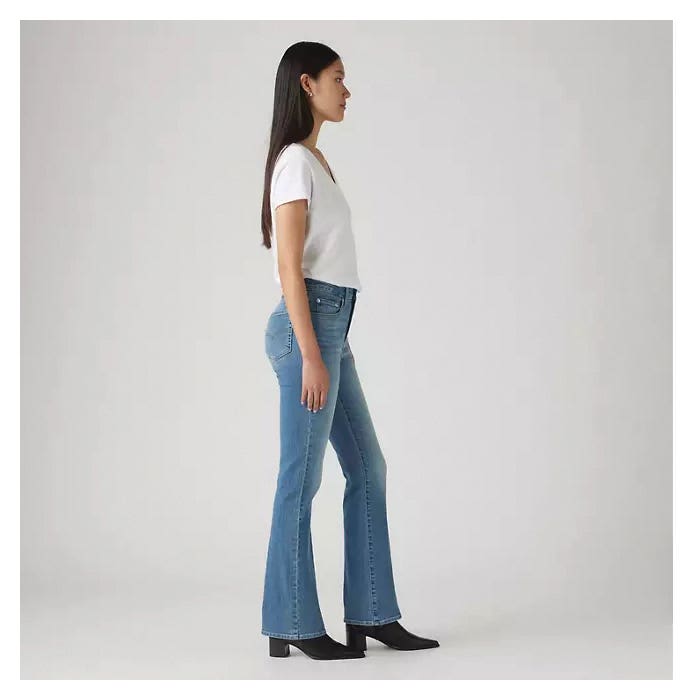 Levi's 725 Series Jeans, 31 in W, Eternal Indigo, Bootcut, Slim Fit, Stretchable - 953061
