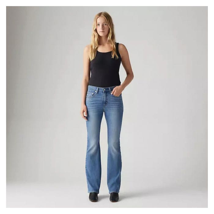 Levi's 726 Series Jeans, 26 in W, Eternal Indigo, Bootcut, Flared, Slim Fit, Stretchable - 953026