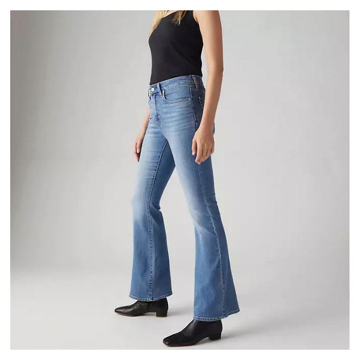 Levi's 726 Series Jeans, 27 in W, Eternal Indigo, Bootcut, Flared, Slim Fit, Stretchable - 953017