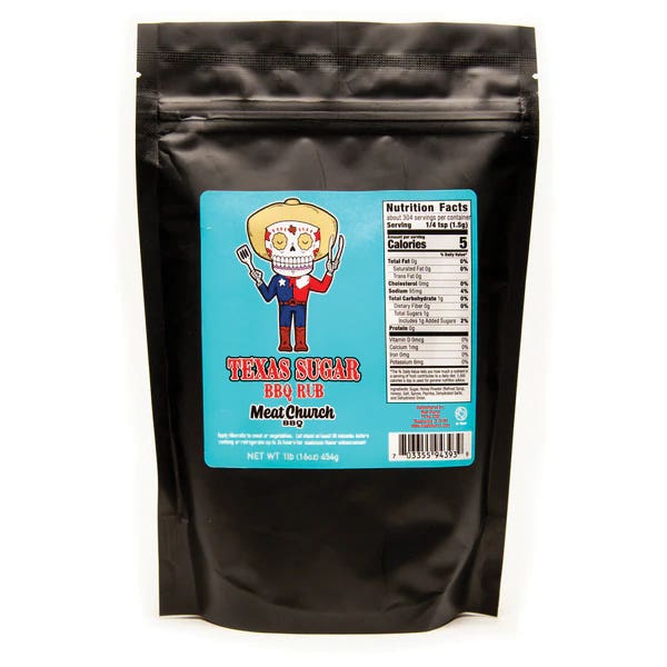 Meat Church BBQ 703355943922 BBQ Rub, Texas Sugar, 12 oz Bottle