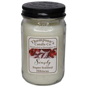 Thompson's Candle Co Simply Super Scented Series XHSSM Candle, 12 oz, Hibiscus, 55 hr
