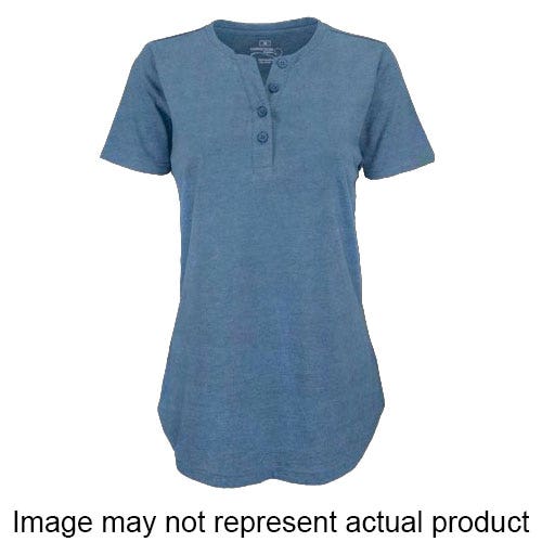 California Manufacturing Henley Kit Series T-Shirt, M, Cotton/Polyester, Bright Rose, Short Sleeve