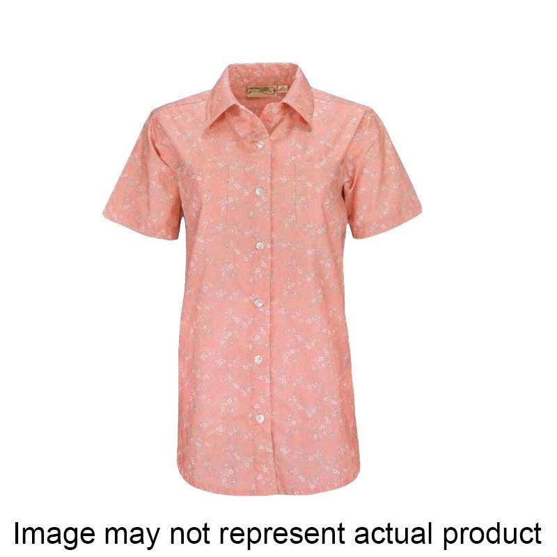 California MANUFACTURING REBA Series C000136L-21215-XL Shirt, XL, Cotton, Mint Floral, Floral Print, Short Sleeve